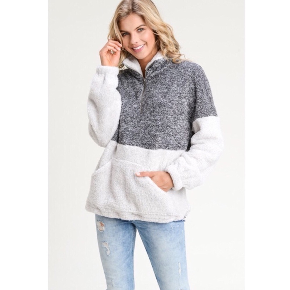 🔥Drew Outdoorsy Two Tone Zipper Pullover, S-XXL - Picture 2 of 8